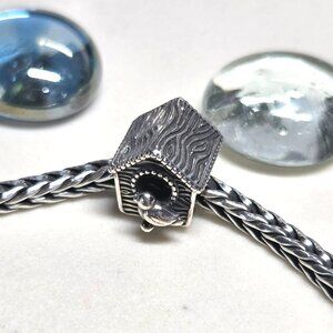 Authentic Pandora Home Sweet Home Bird House Sterling Silver Charm Bead S925